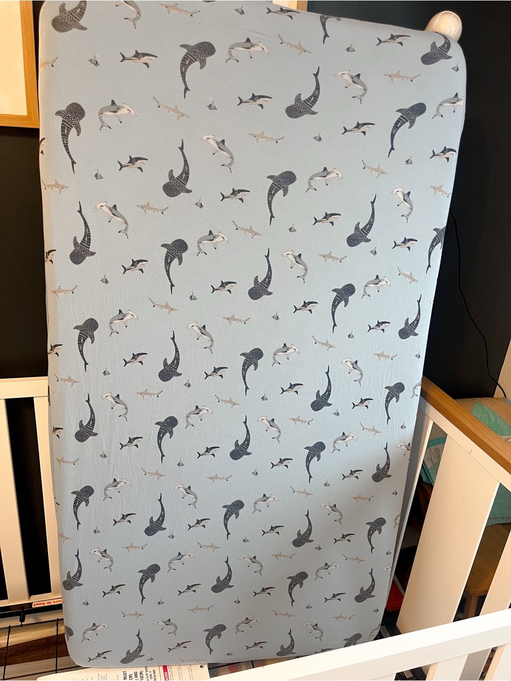 Kyte Stream Shark Crib Sheet